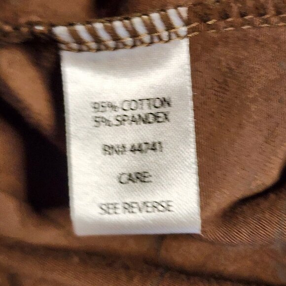 ALPINE DESIGN Brown Blue Floral Pull On Skort Womens Size M Medium - Picture 4 of 6